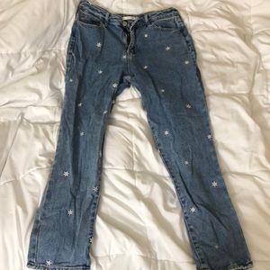 Pacsun flower mom jeans